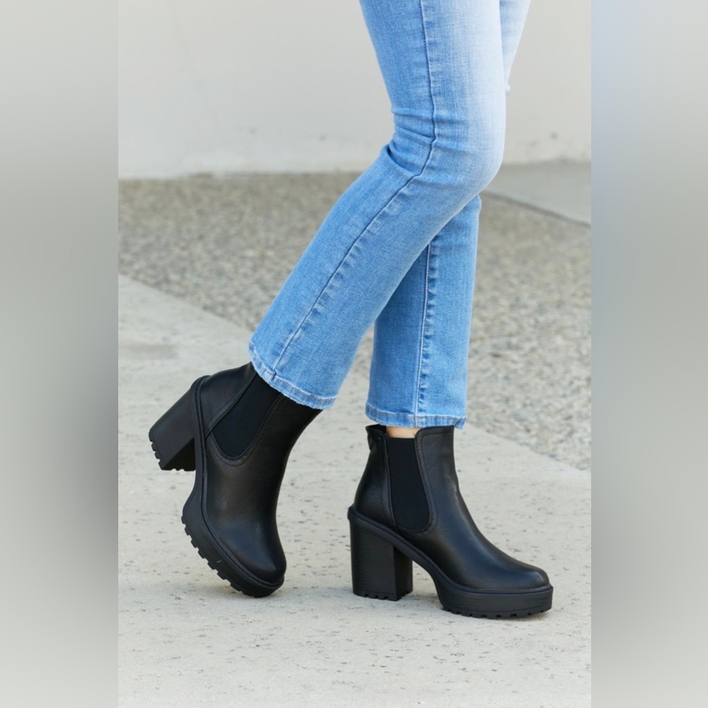 Moving Forward Lug Sole Chelsea Booties